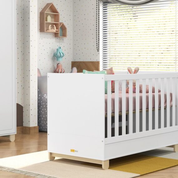 Zupy Crib White Mattenatural