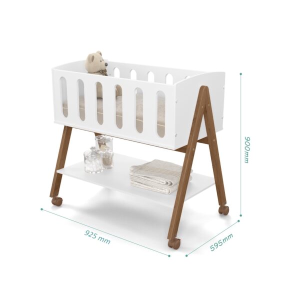 Liv Mini Crib White Matteeco Wood