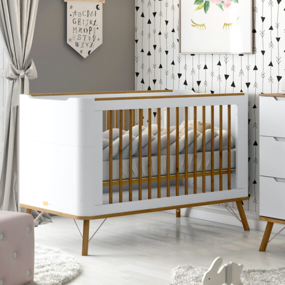 Albi Crib White Matteeco Wood