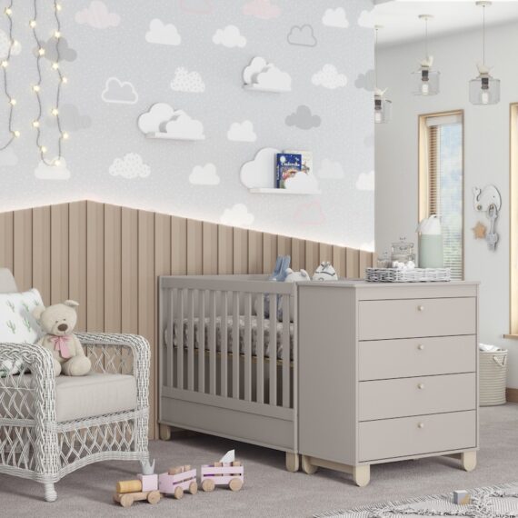 Zupy Crib Greynatural